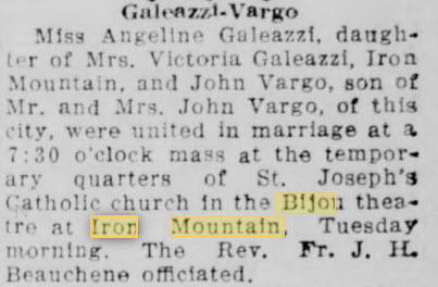 Bijou Theatre - 15 Jan 1931 The Escanaba Daily Press Article